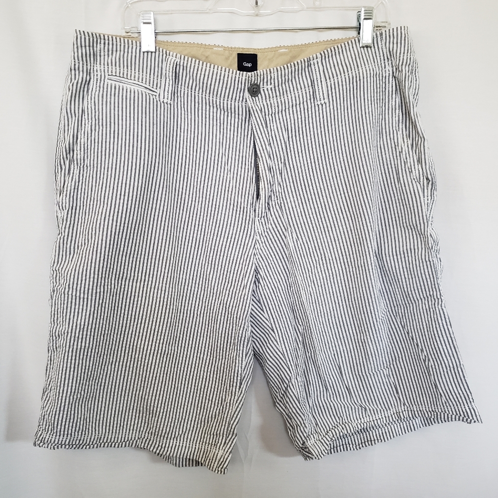 Gap Blue and White Striped Shorts